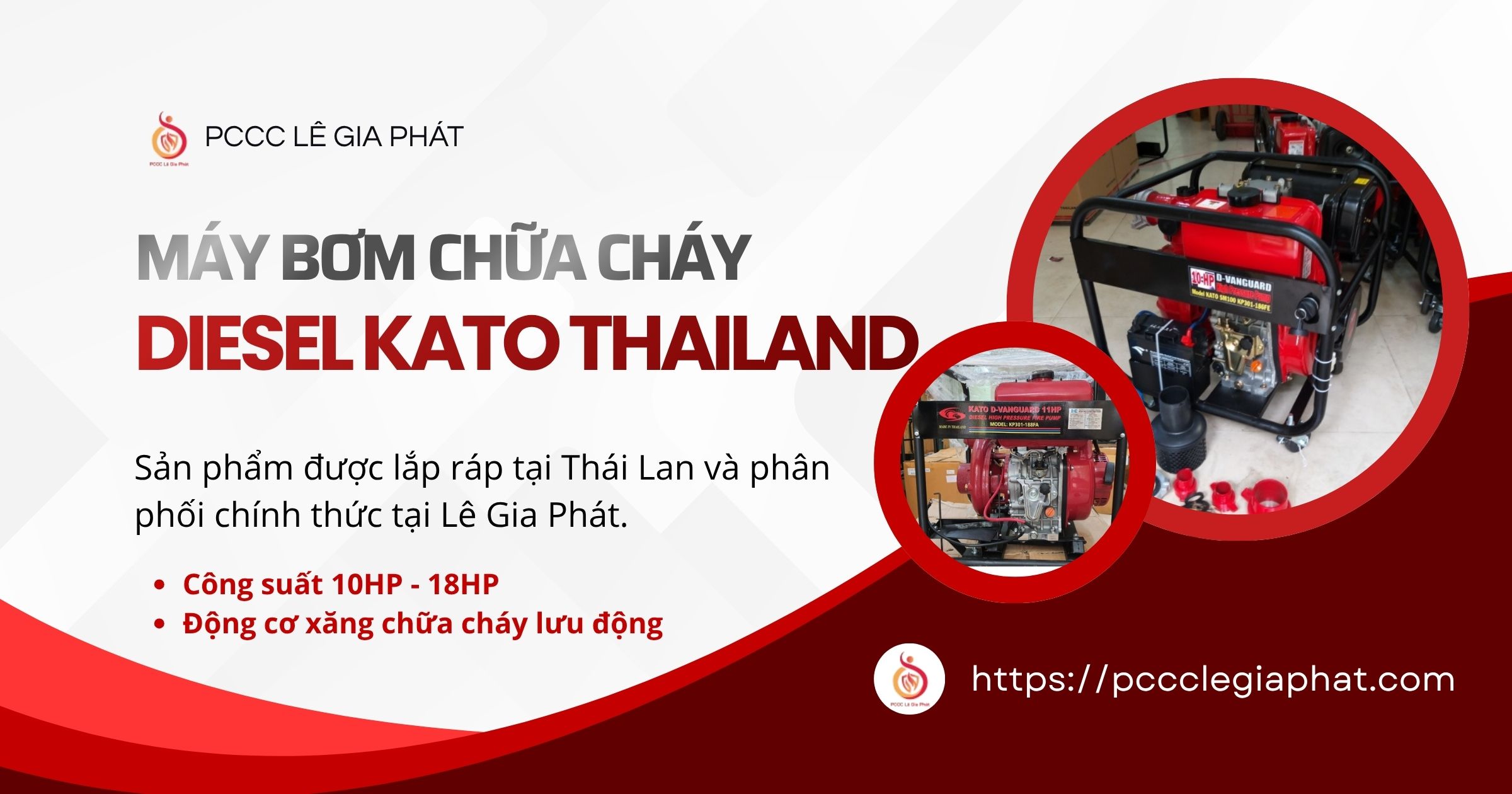 Máy chữa cháy Diesel Kato Thái Lan được phân phối chính thức tại Lê Gia Phát